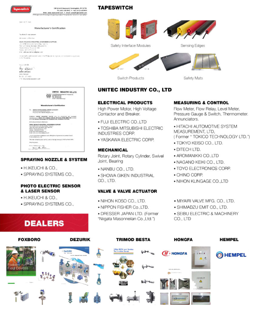 Executive Distributors and Authorized Dealers AsianReliance